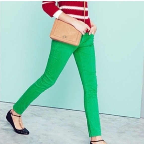 J. Crew Matchstick Kelly Green Jeans - Sz 26 - Picture 2 of 10